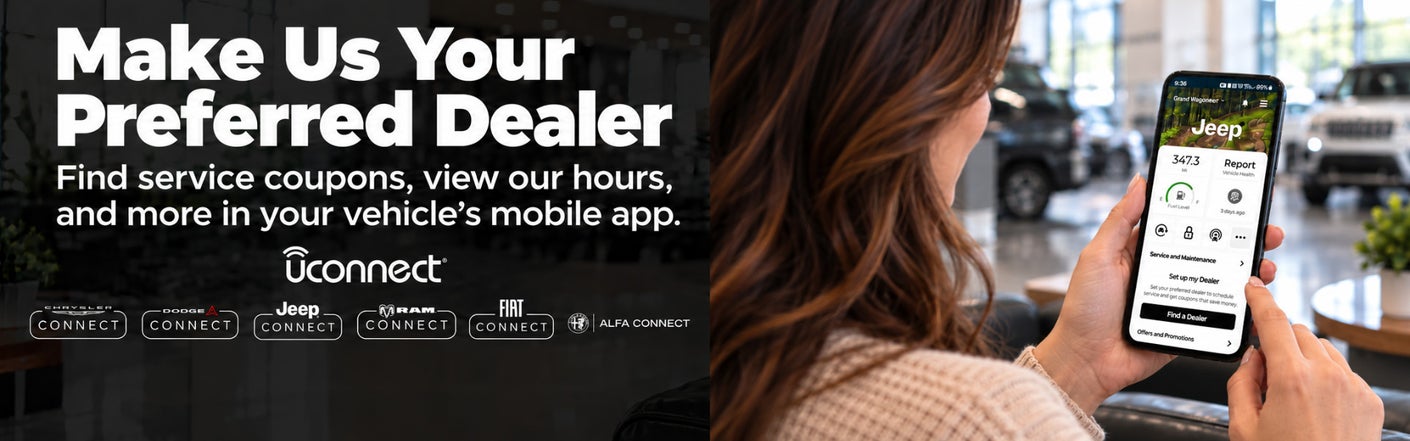 uconnect® make us your preferred dealer | Romano Chrysler Jeep in Fayetteville NY