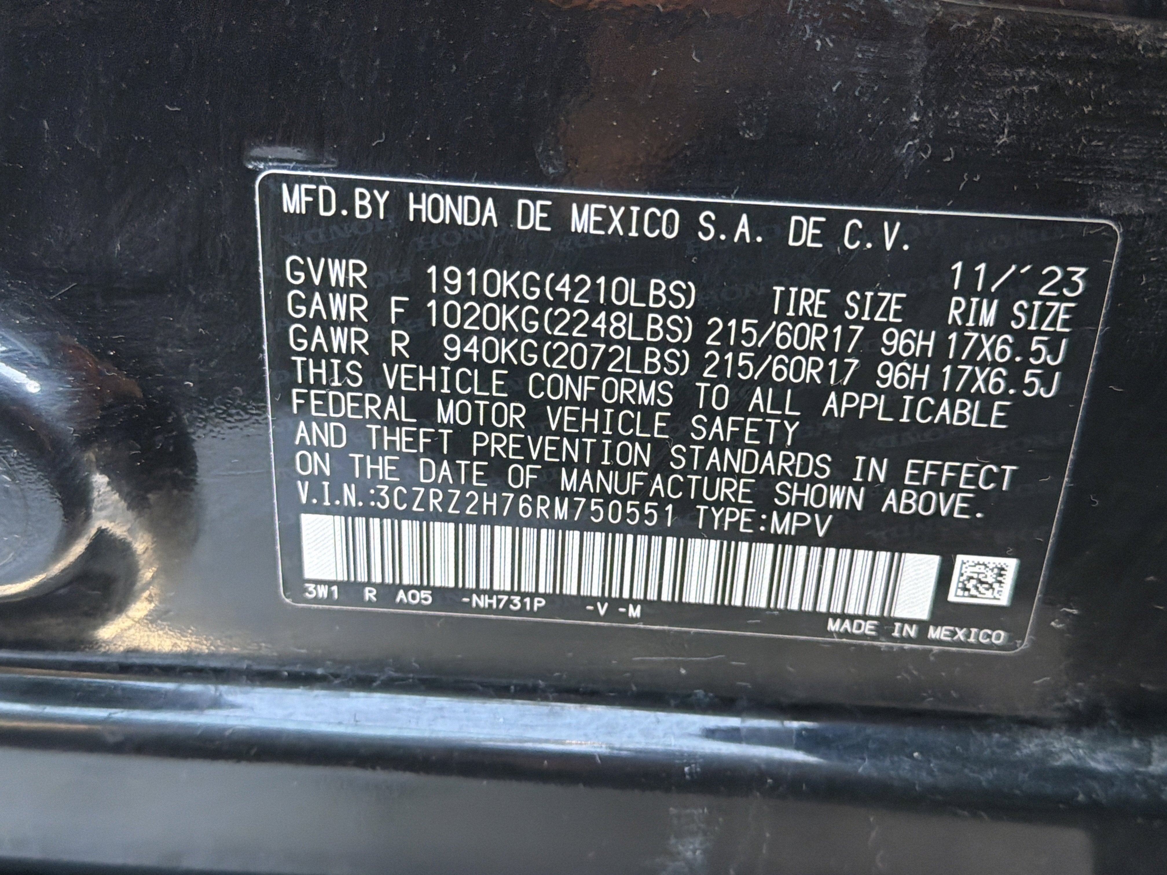 2024 Honda HR-V EX-L