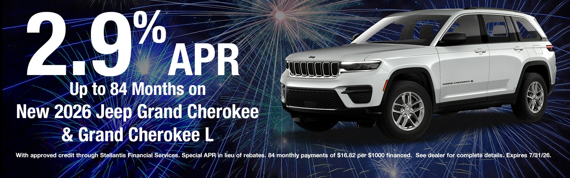 Special APR on New 2026 Jeep Grand Cherokee/Grand Cherokee L
