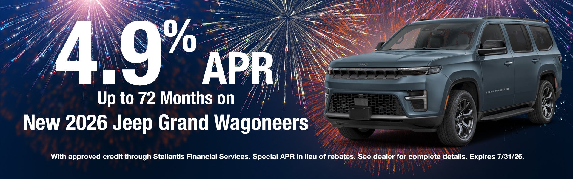 Special APR on New 2026 Jeep Grand Wagoneers