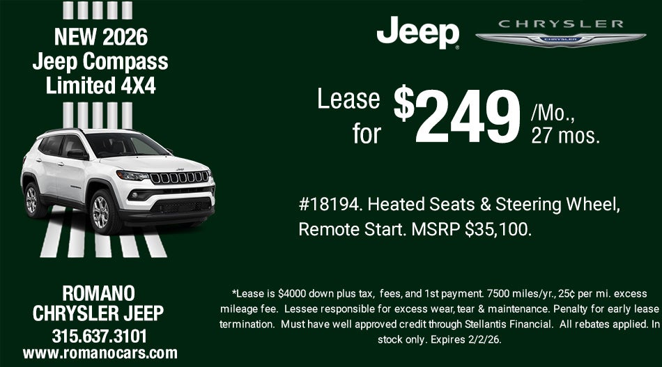 New 2026 Jeep Compass Limited 4X4