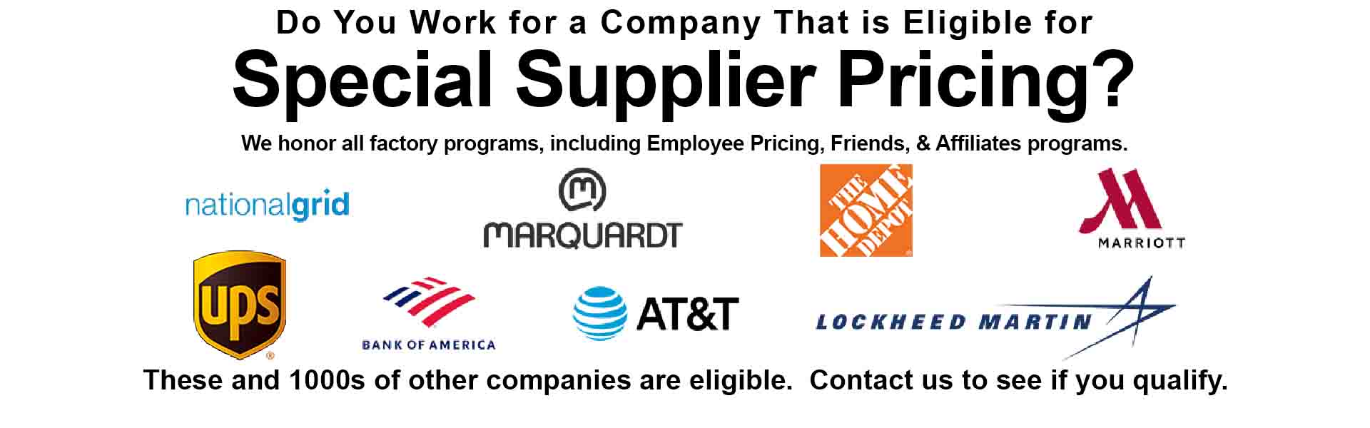 Special Supplier Pricing